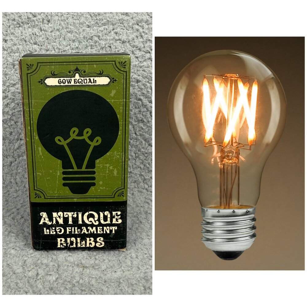Victorian Style Light Bulb Antique LED Spiral Filament A19 Edison Vintage PLT 1